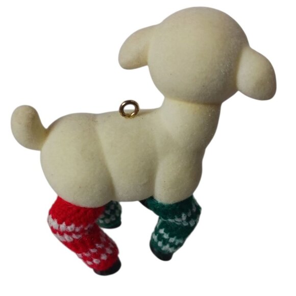 Hallmark Vtg Lamb In Legwarmers Christmas Ornament Holiday - Picture 2 of 7